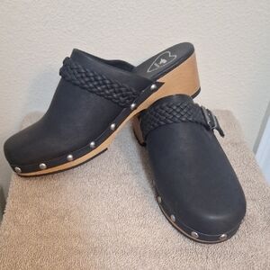Rocket Dog Black Mule Clogs with Braided Detail